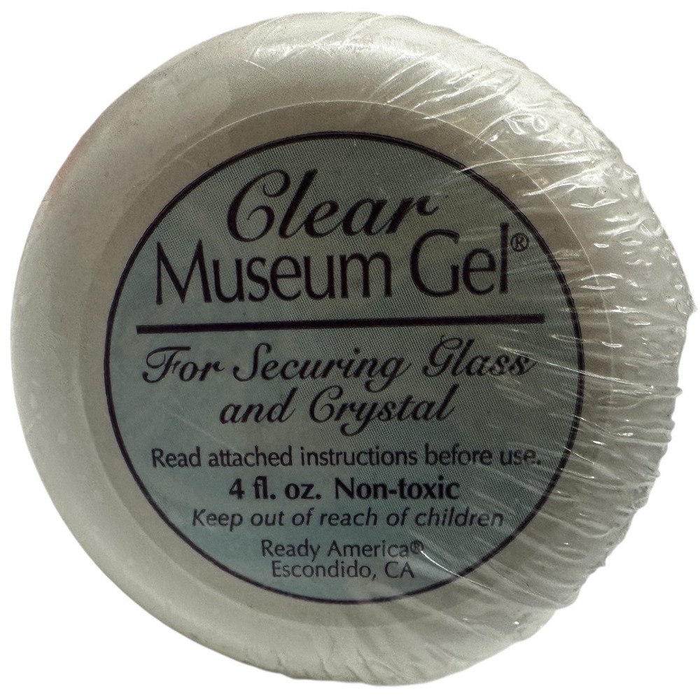 Clear Museum Gel Removable Adhesive Secure Glass & Crystal From Breakage- SEALED